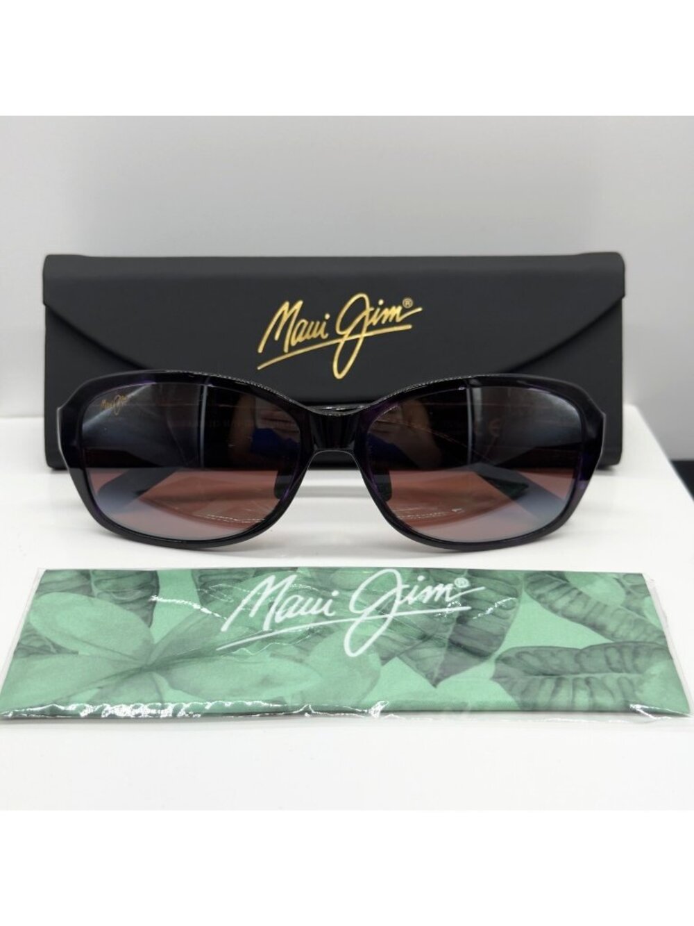 Maui Jim Koki Beach R433-28T Purple Tortoise Sunglasses 56-16-130 READ